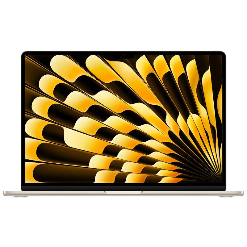 Apple MacBook Air 15" (M3, 8C CPU/10C GPU, 2024), 16 ГБ, 512 ГБ SSD, «сияющая звезда»